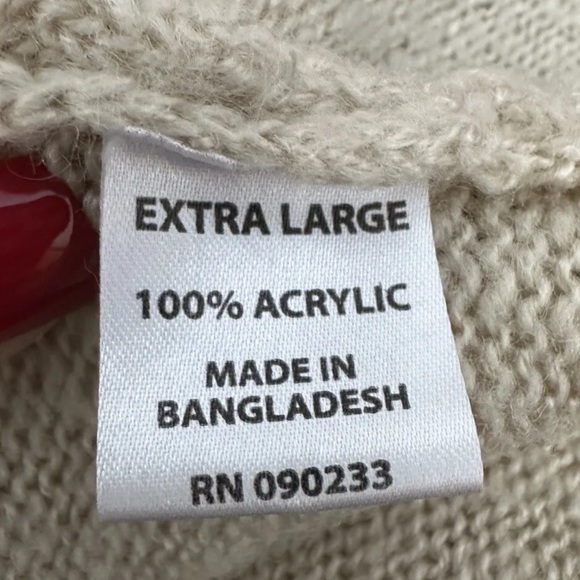 kirra Womens Ivory Long Sleeve Open Front Comfort Cardigan Sweater size XL - Picture 7 of 7